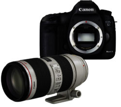 Canon EOS 5D Mark III DSLR Camera with EF 70-200 mm f/2.8L II USM IS Telephoto Zoom Lens